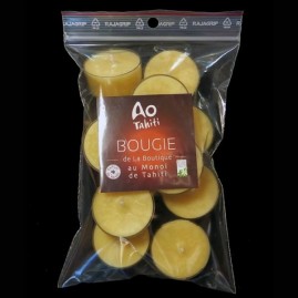 12 mini bougies 15g au monoi ao tahiti parfum paradis