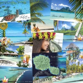 Carte postale panorama d'images des tuamotu cp369