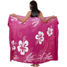 Pareo Bali Art fait main Fleurs Hibiscus Aute 8001