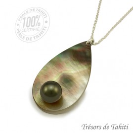 Pendentif goutte perle &...