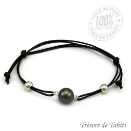 Bracelet Cuir Perle de...