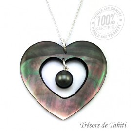 Pendentif Coeur de Nacre &...