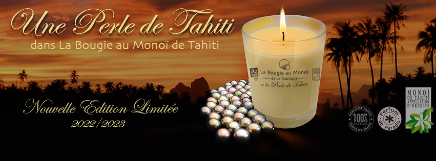 Lot 4 Bougies Parfumées Paradis au Monoi Ao Tahiti 180g